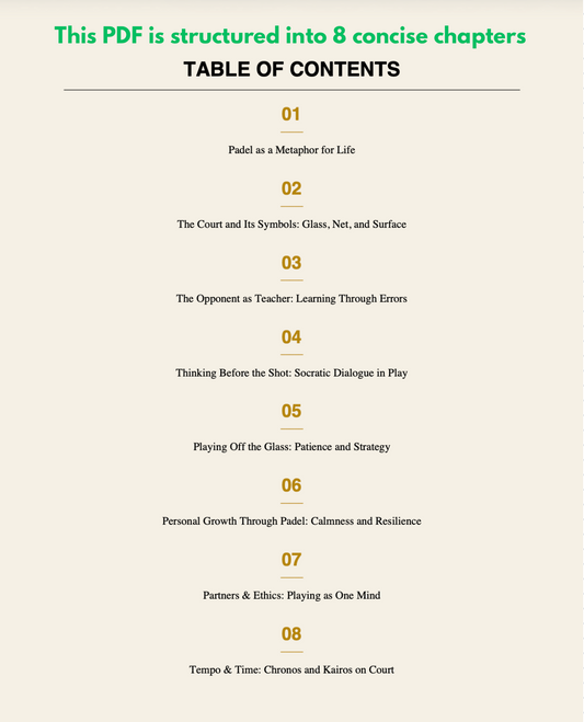 Play Padel Like Socrates — Socratic Fundamentals (PDF Course)